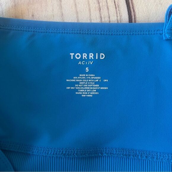 Torrid Blue Low Impact Sports Bra Size 5 - Picture 7 of 8